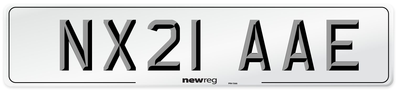 NX21 AAE Number Plate from New Reg